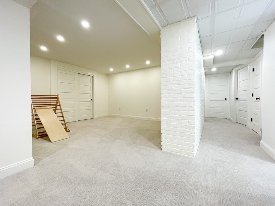 Carpet keeping a basement space warm and cozy – Beverly MA
