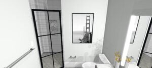Rendering Hallway bathroom